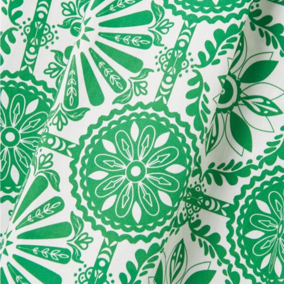 Borgo de Nor Goreti Tie-back Floral-print Cotton-poplin Midi Dress - Green - Picture 3 of 3